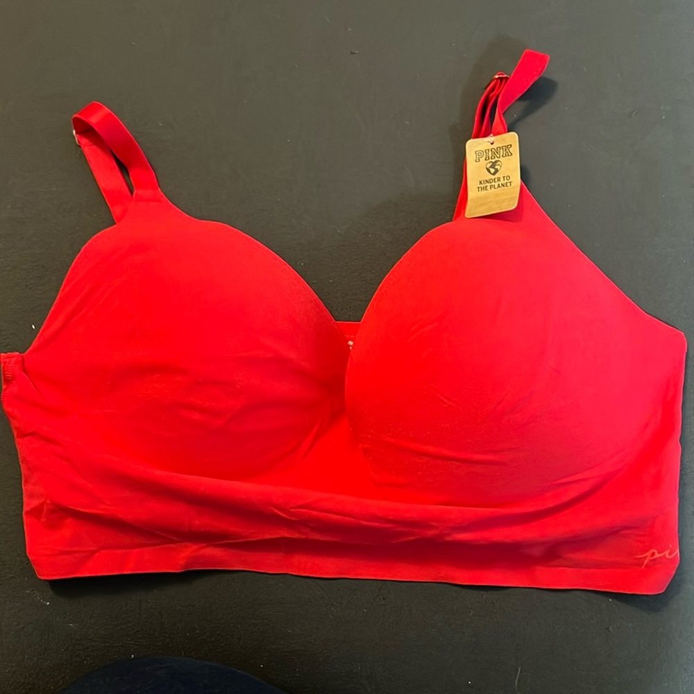 Pink Victoria secrete red sports bra